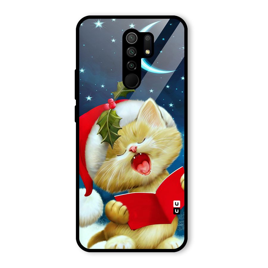 Christmas Cat Glass Back Case for Poco M2