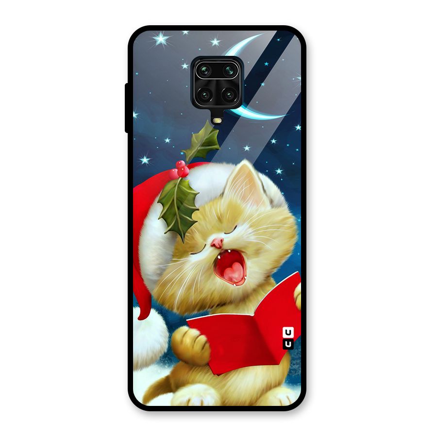 Christmas Cat Glass Back Case for Poco M2 Pro