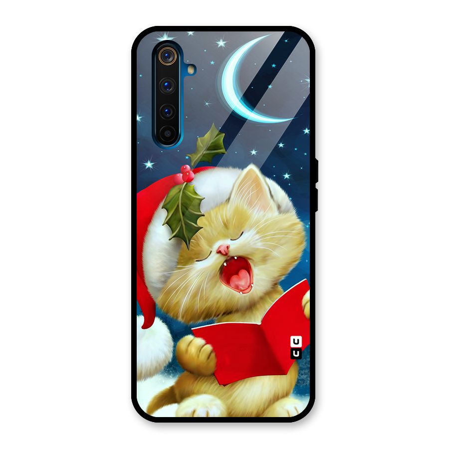 Christmas Cat Glass Back Case for Realme 6 Pro
