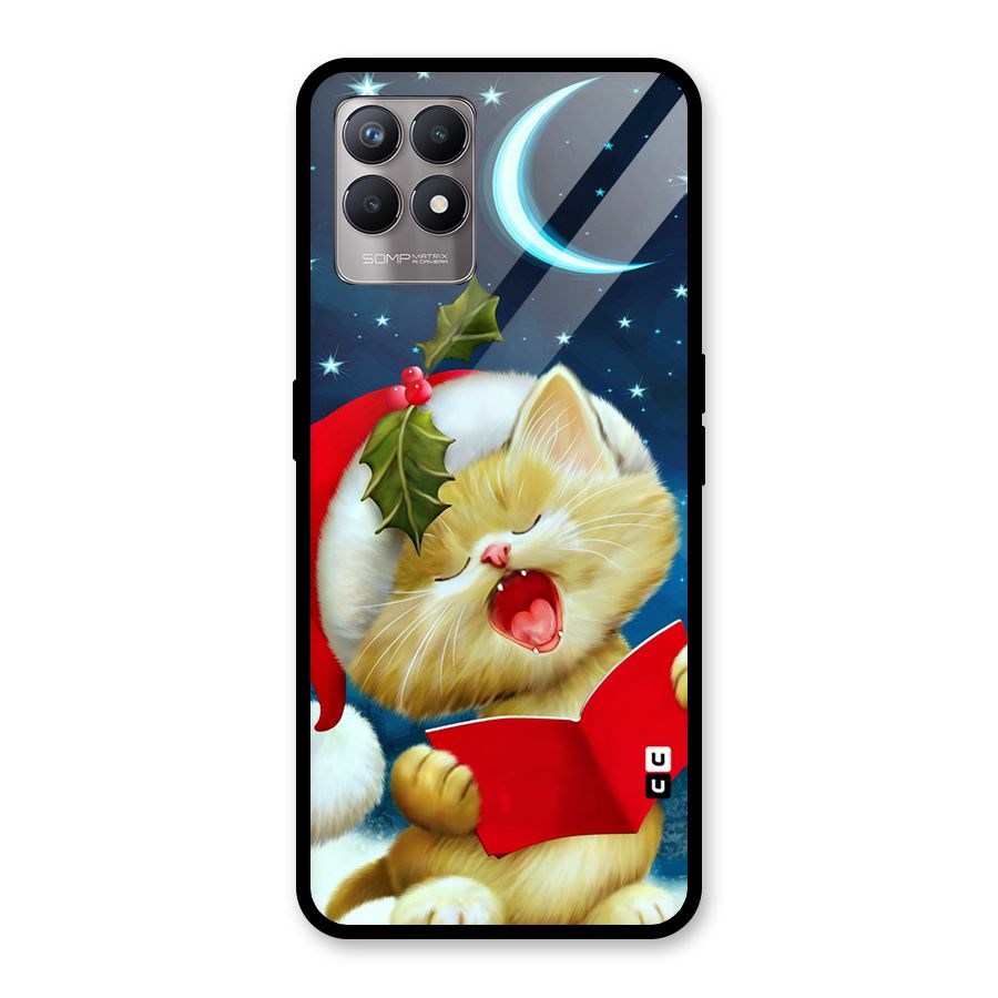 Christmas Cat Glass Back Case for Realme 8i