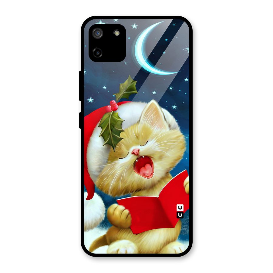 Christmas Cat Glass Back Case for Realme C11