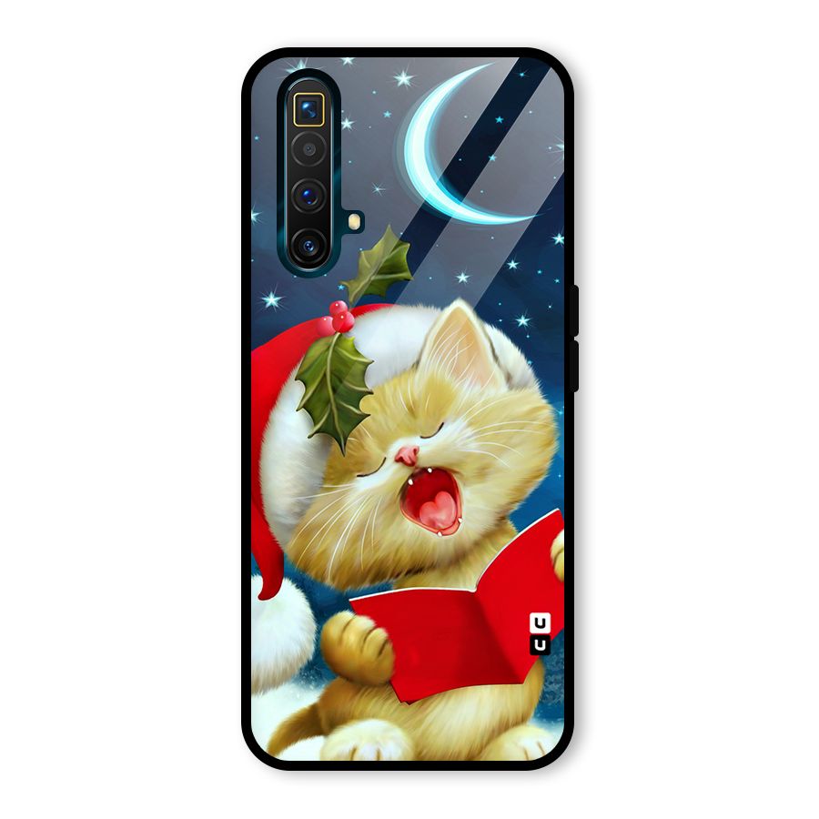 Christmas Cat Glass Back Case for Realme X3 SuperZoom