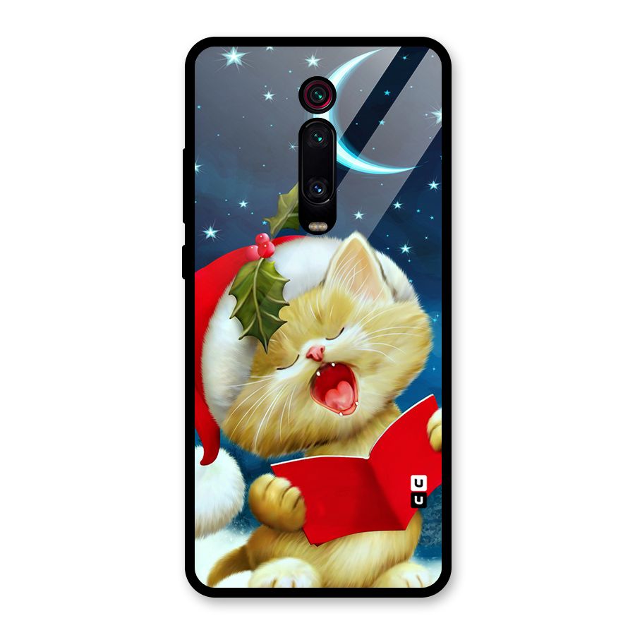 Christmas Cat Glass Back Case for Redmi K20