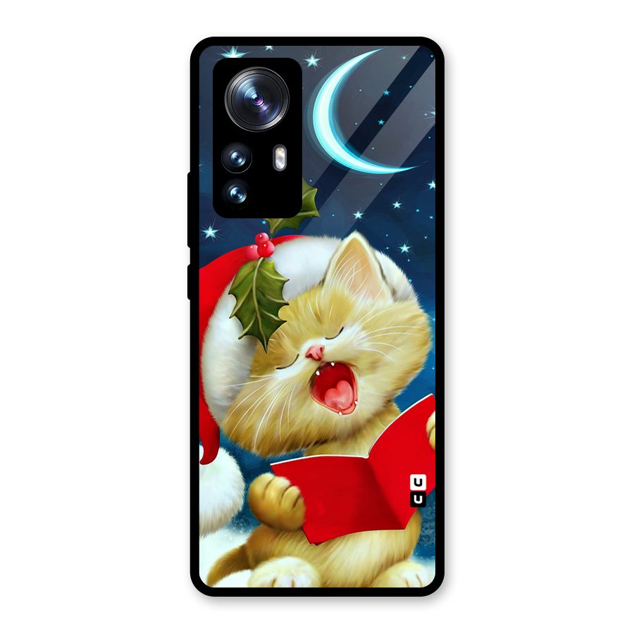 Christmas Cat Glass Back Case for Xiaomi 12 Pro