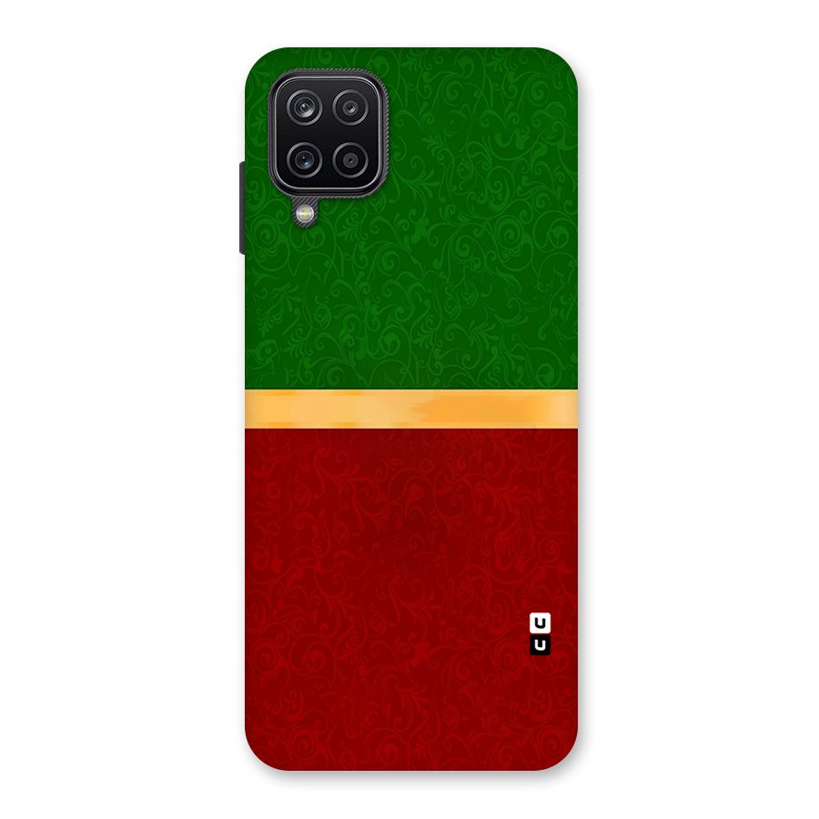 Christmas Colors Stripe Back Case for Galaxy A12