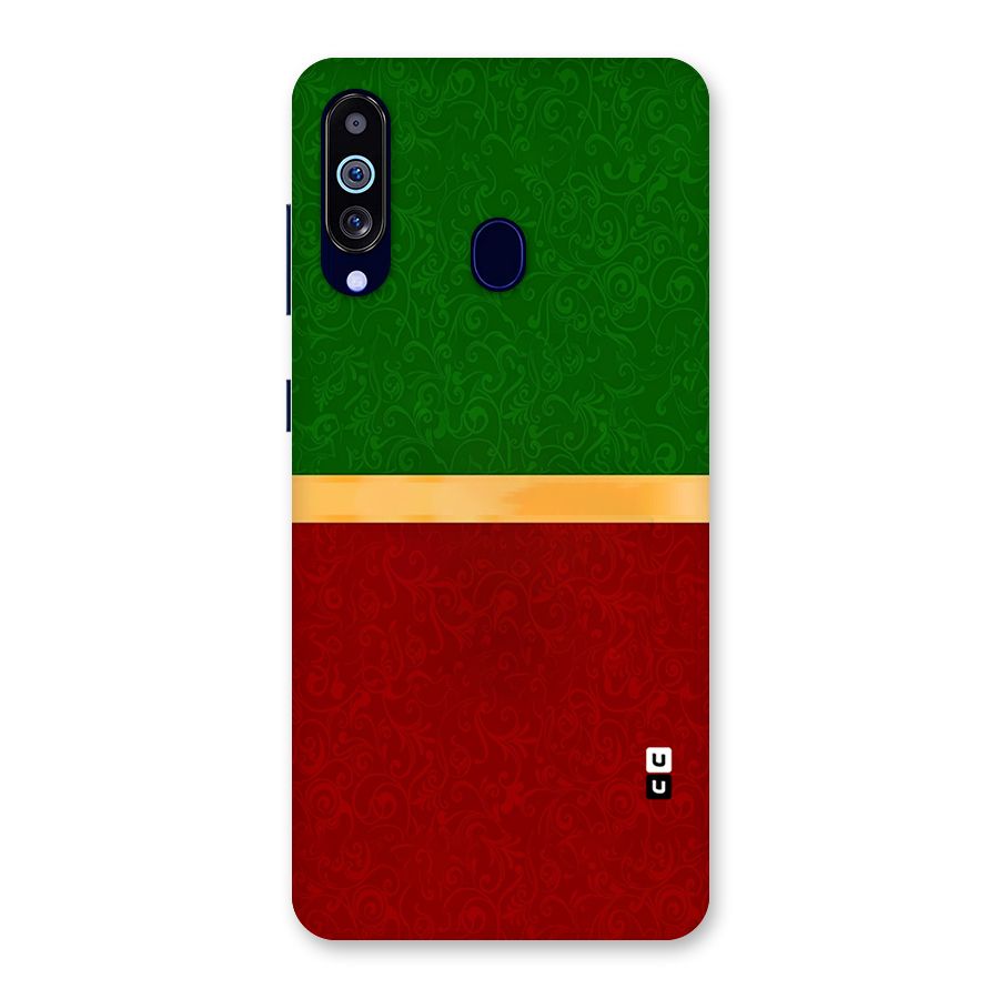 Christmas Colors Stripe Back Case for Galaxy A60