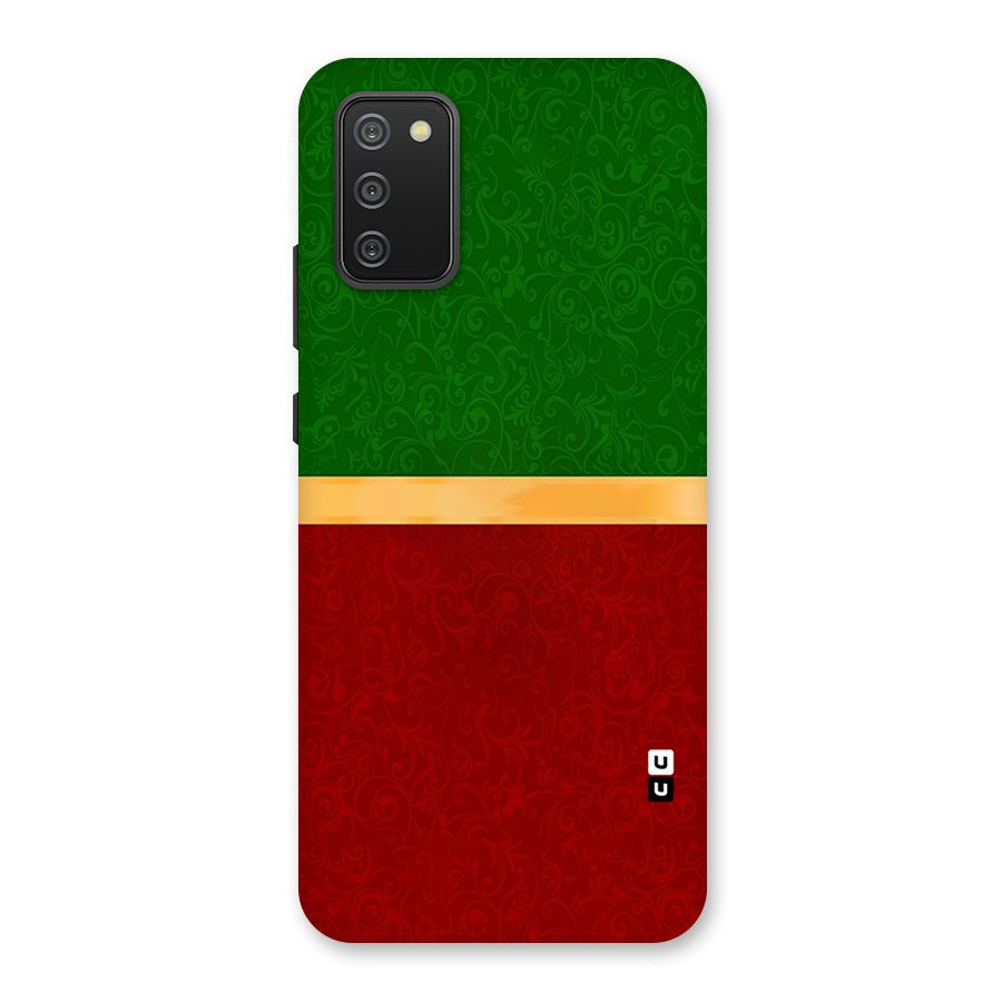 Christmas Colors Stripe Back Case for Galaxy F02s