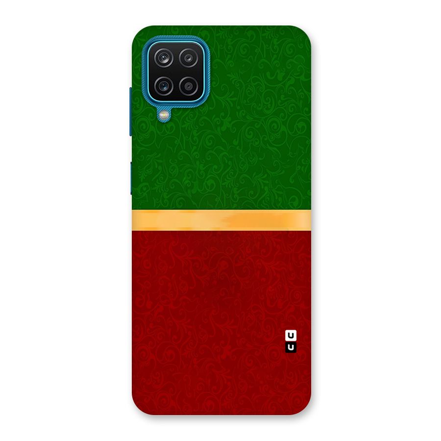 Christmas Colors Stripe Back Case for Galaxy M12