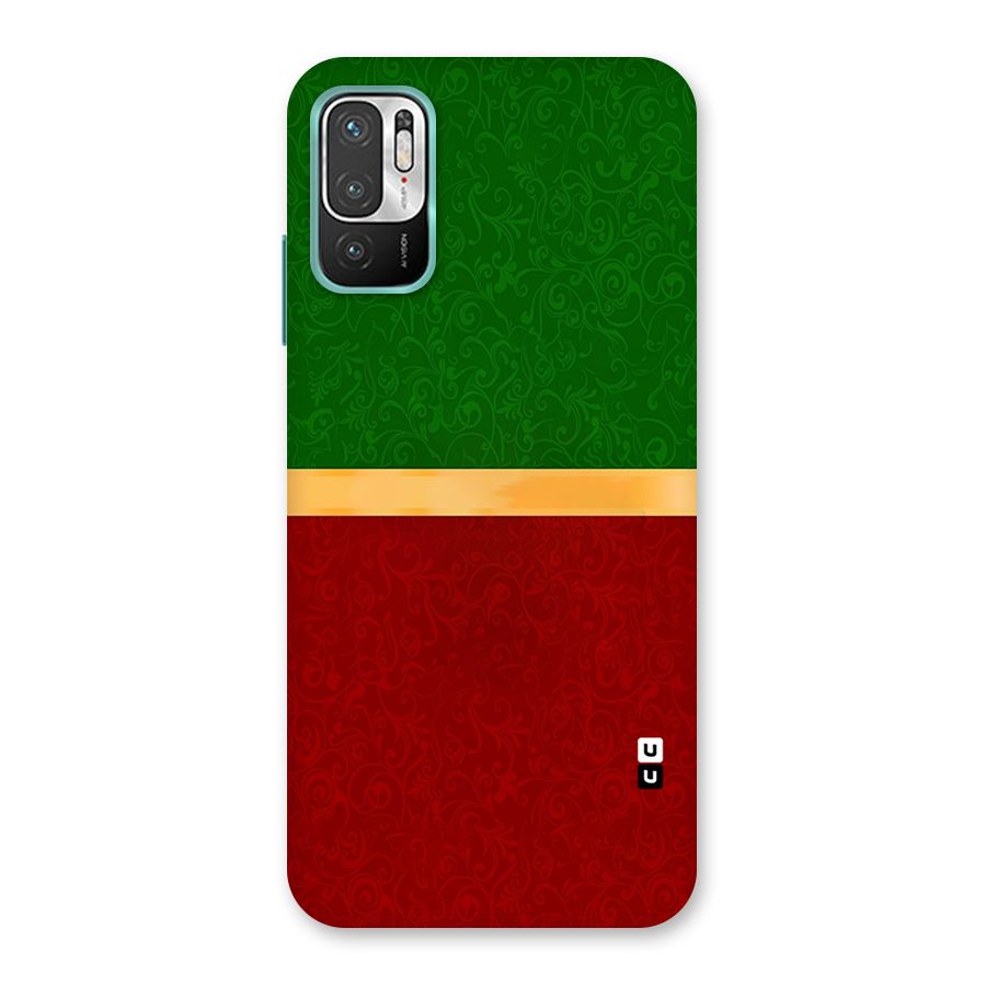 Christmas Colors Stripe Back Case for Redmi Note 10T 5G