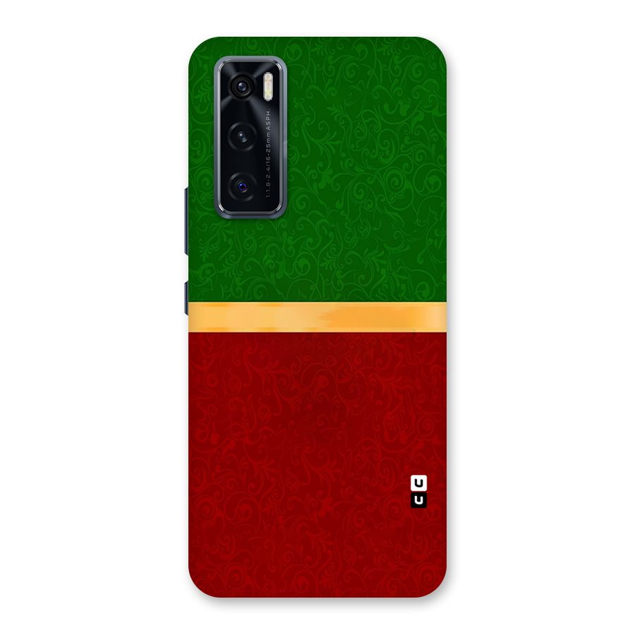 Christmas Colors Stripe Back Case for Vivo V20 SE