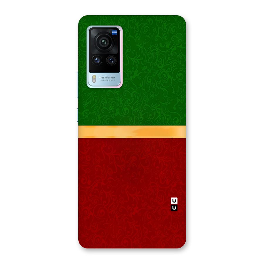 Christmas Colors Stripe Back Case for Vivo X60 Pro