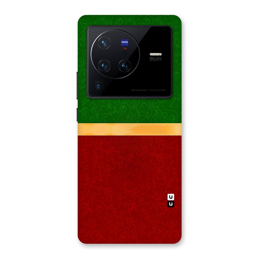 Christmas Colors Stripe Back Case for Vivo X80 Pro