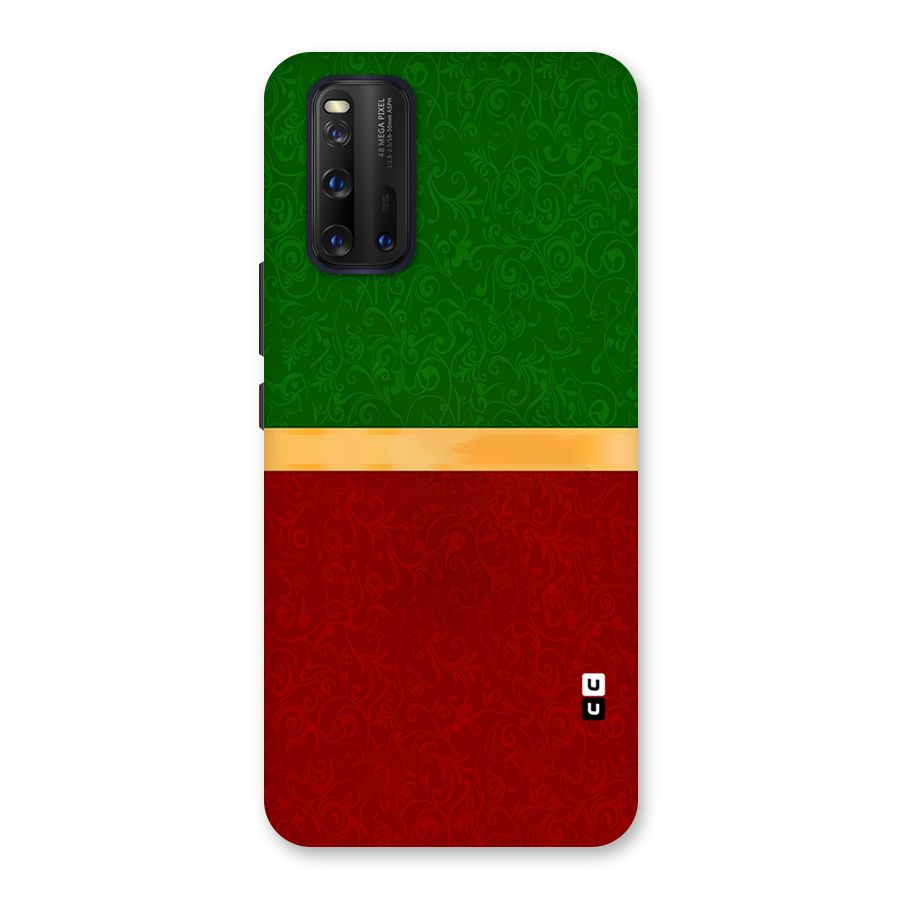 Christmas Colors Stripe Back Case for Vivo iQOO 3