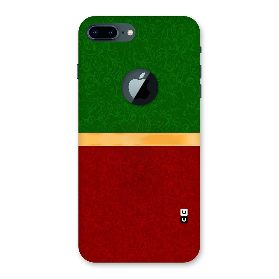 Christmas Colors Stripe Back Case for iPhone 7 Plus Logo Cut