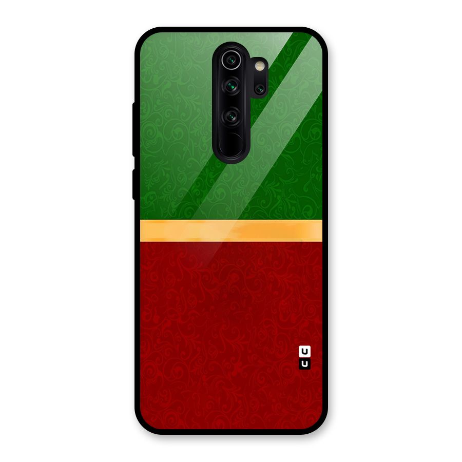Christmas Colors Stripe Glass Back Case for Redmi Note 8 Pro