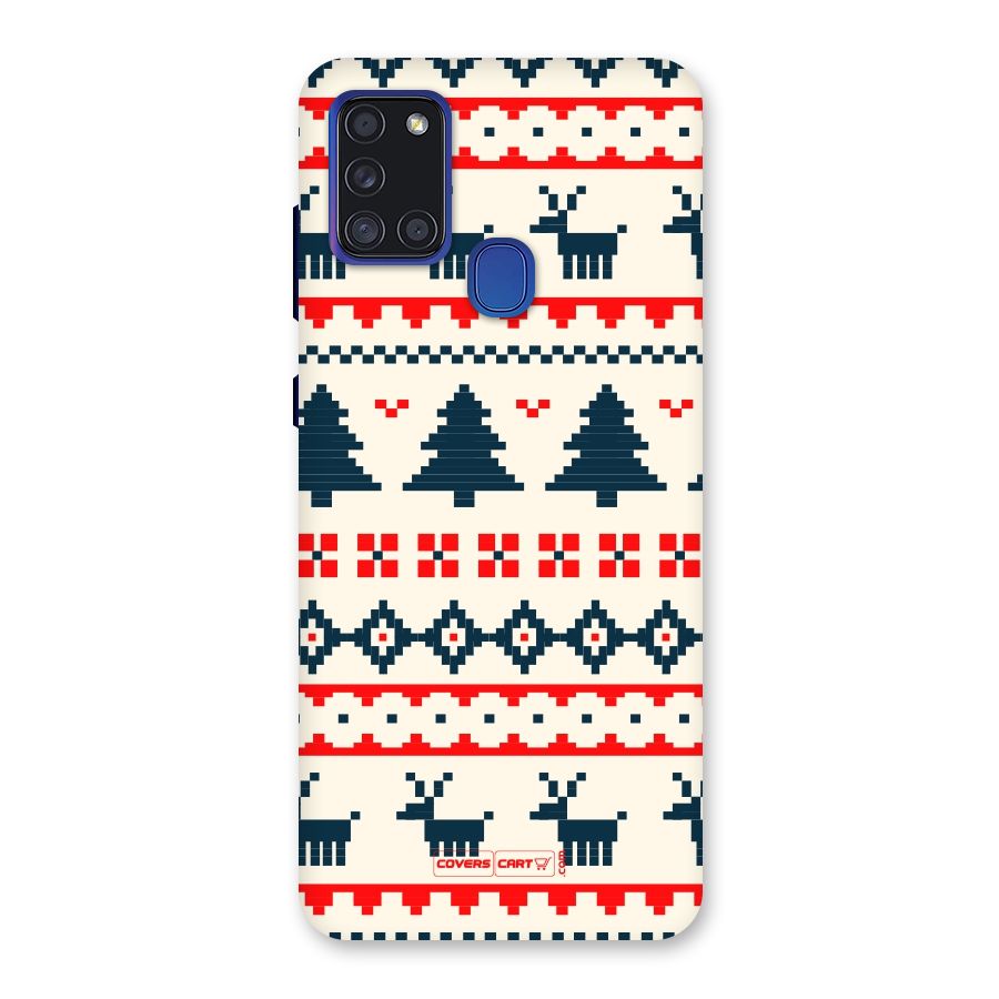 Christmas Design Pattern Back Case for Galaxy A21s