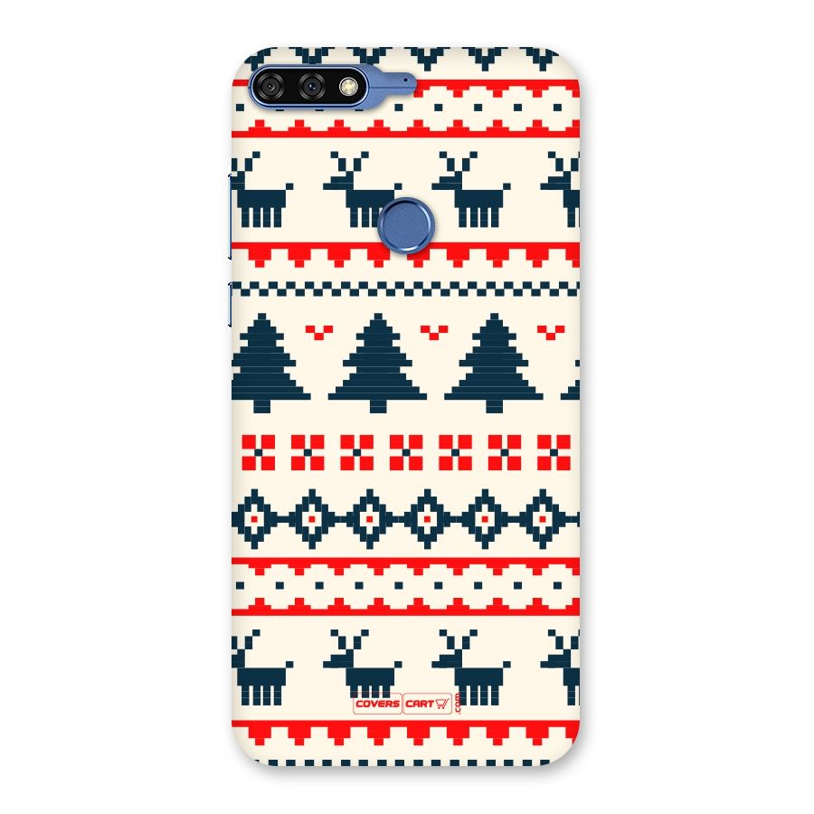 Christmas Design Pattern Back Case for Honor 7C