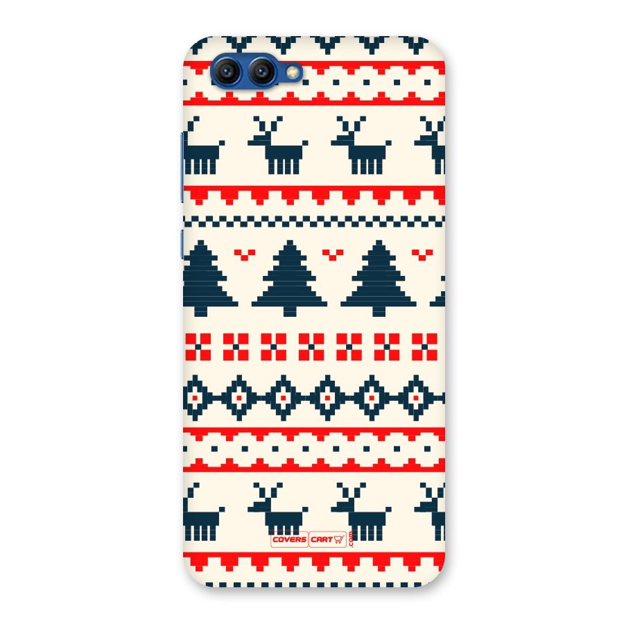 Christmas Design Pattern Back Case for Honor View 10