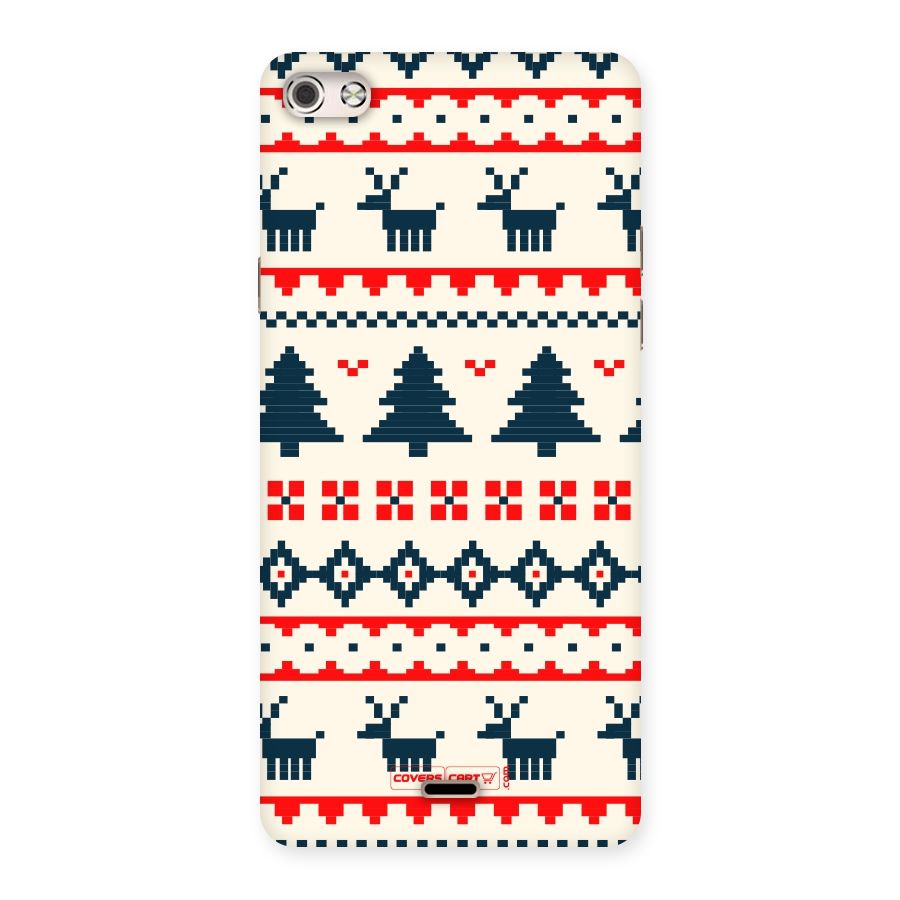 Christmas Design Pattern Back Case for Micromax Canvas Silver 5