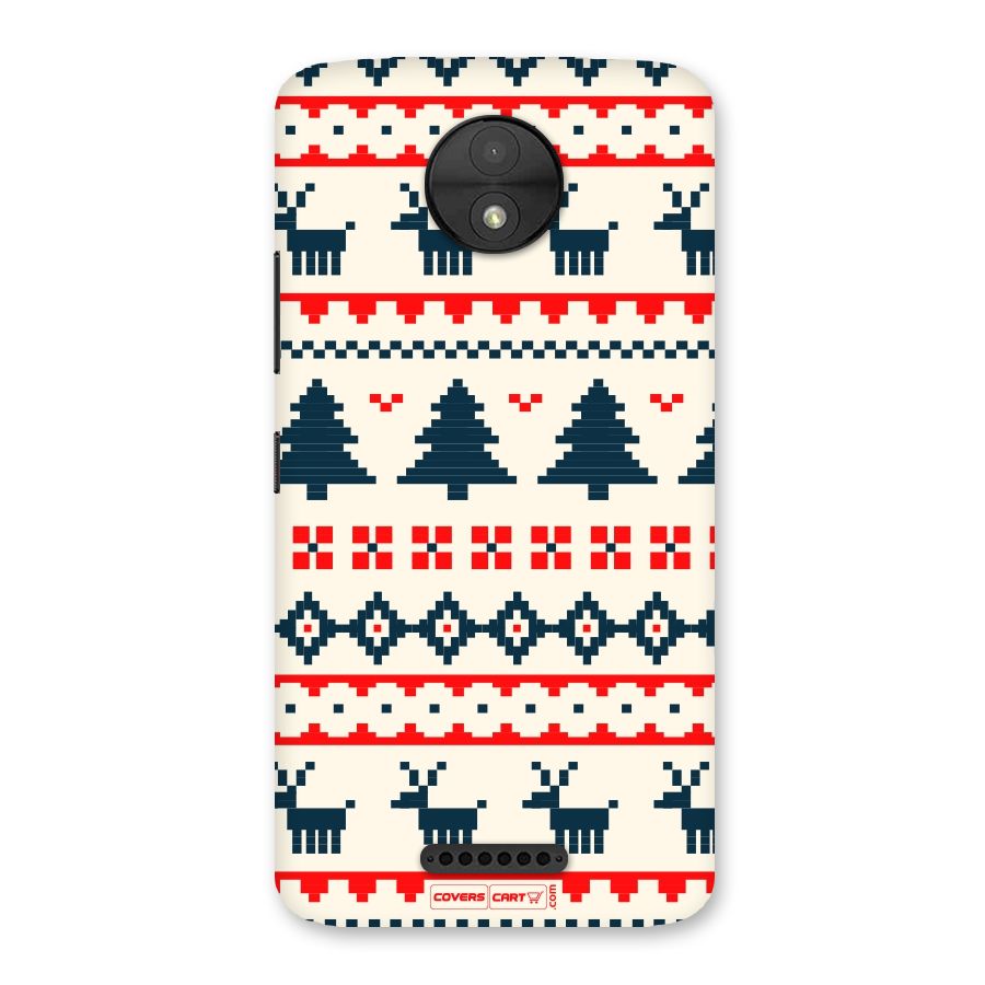 Christmas Design Pattern Back Case for Moto C
