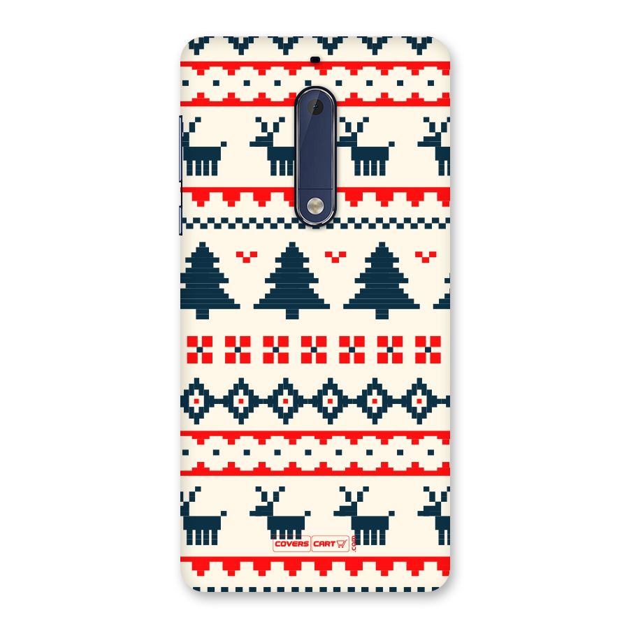 Christmas Design Pattern Back Case for Nokia 5