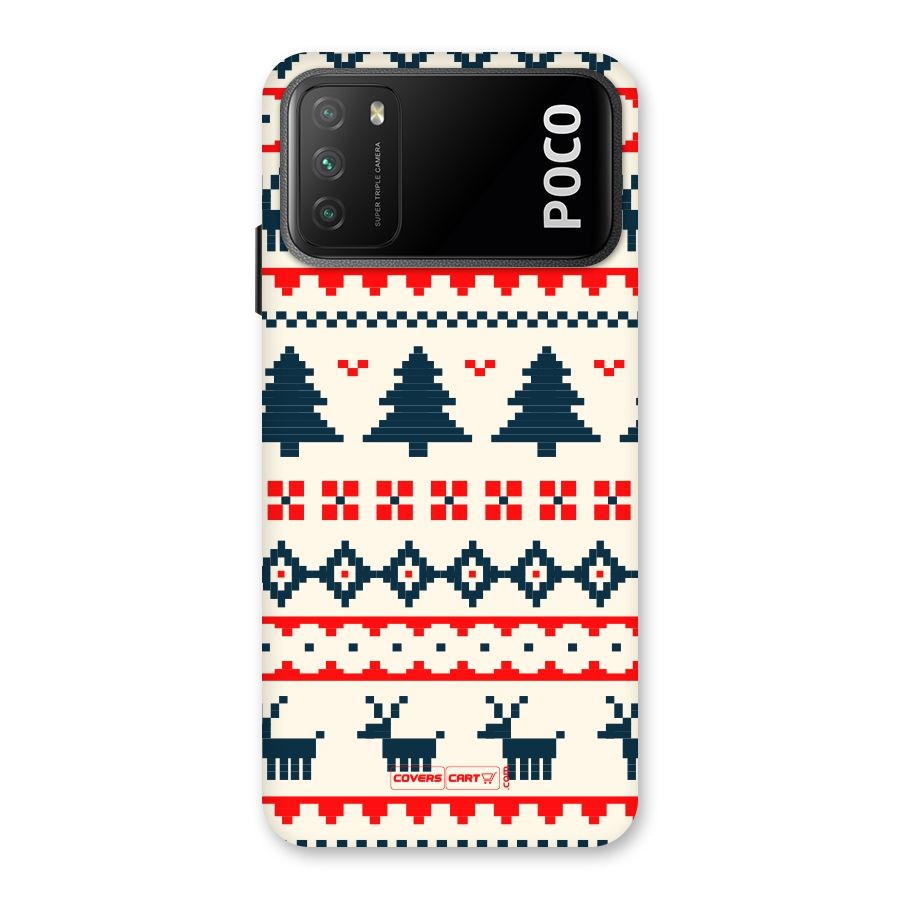 Christmas Design Pattern Back Case for Poco M3