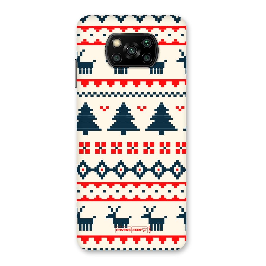 Christmas Design Pattern Back Case for Poco X3