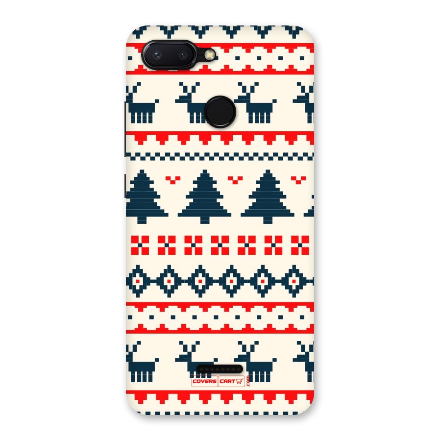 Christmas Design Pattern Back Case for Redmi 6