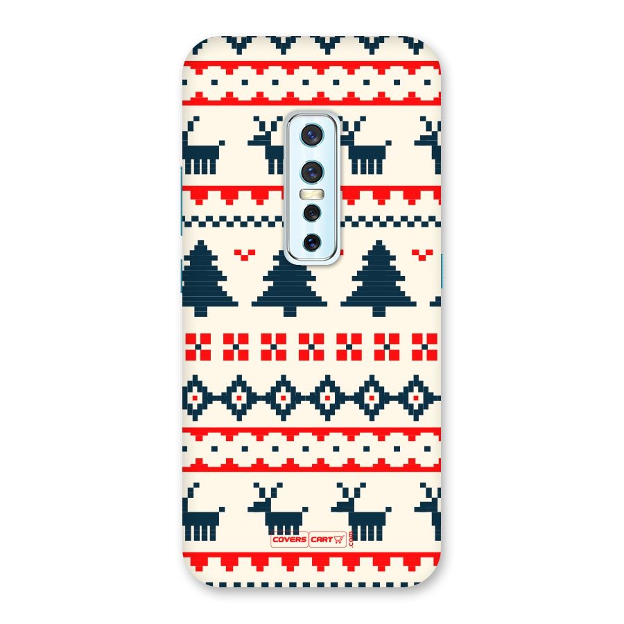 Christmas Design Pattern Back Case for Vivo V17 Pro