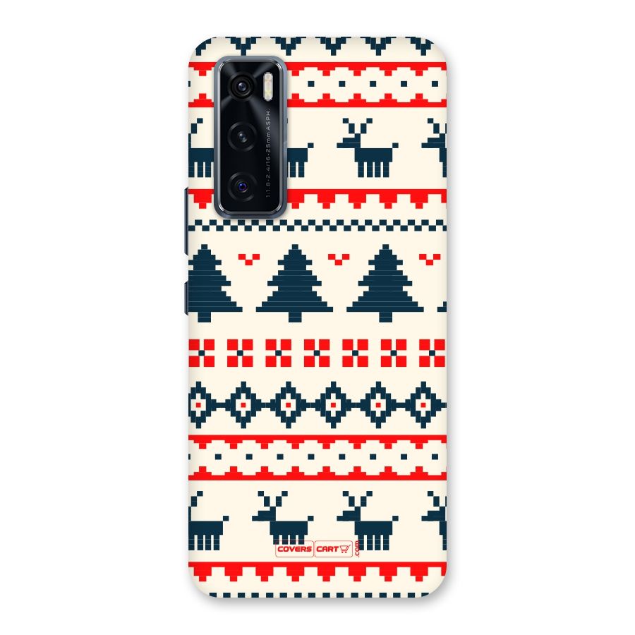 Christmas Design Pattern Back Case for Vivo V20 SE