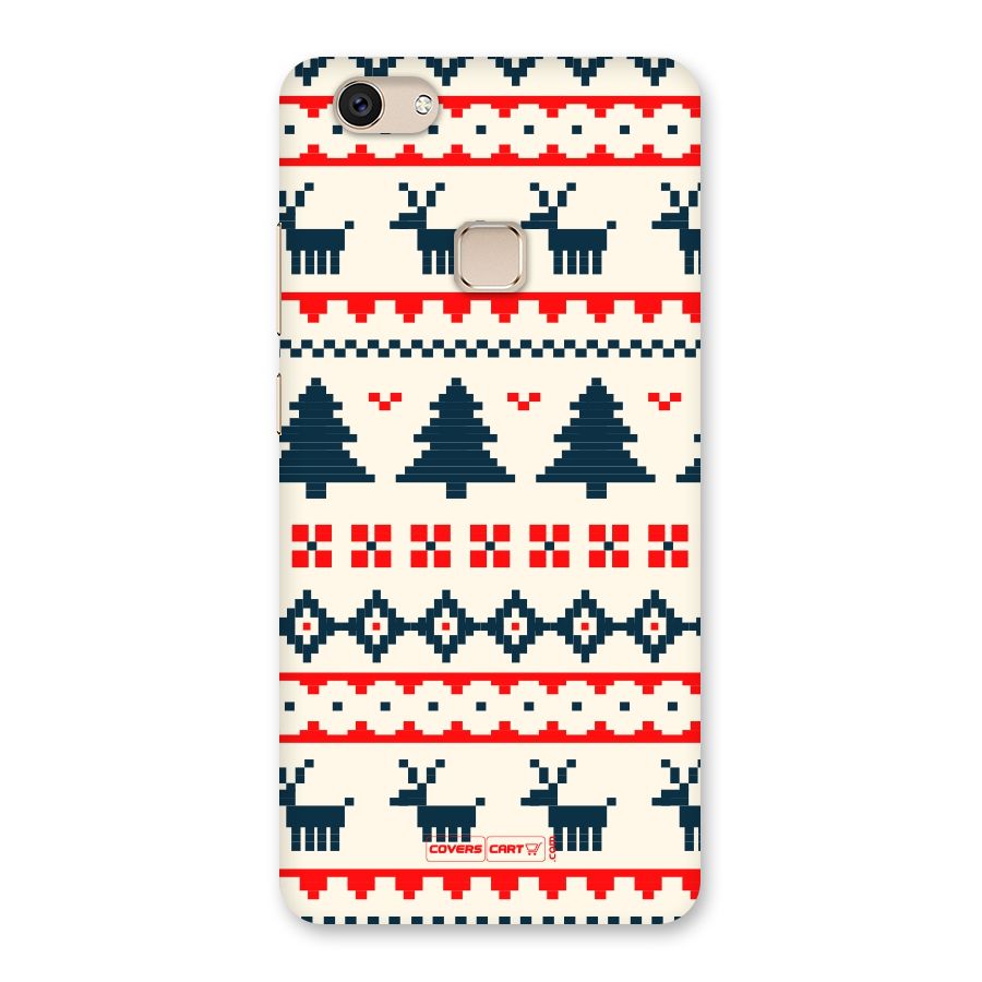 Christmas Design Pattern Back Case for Vivo V7