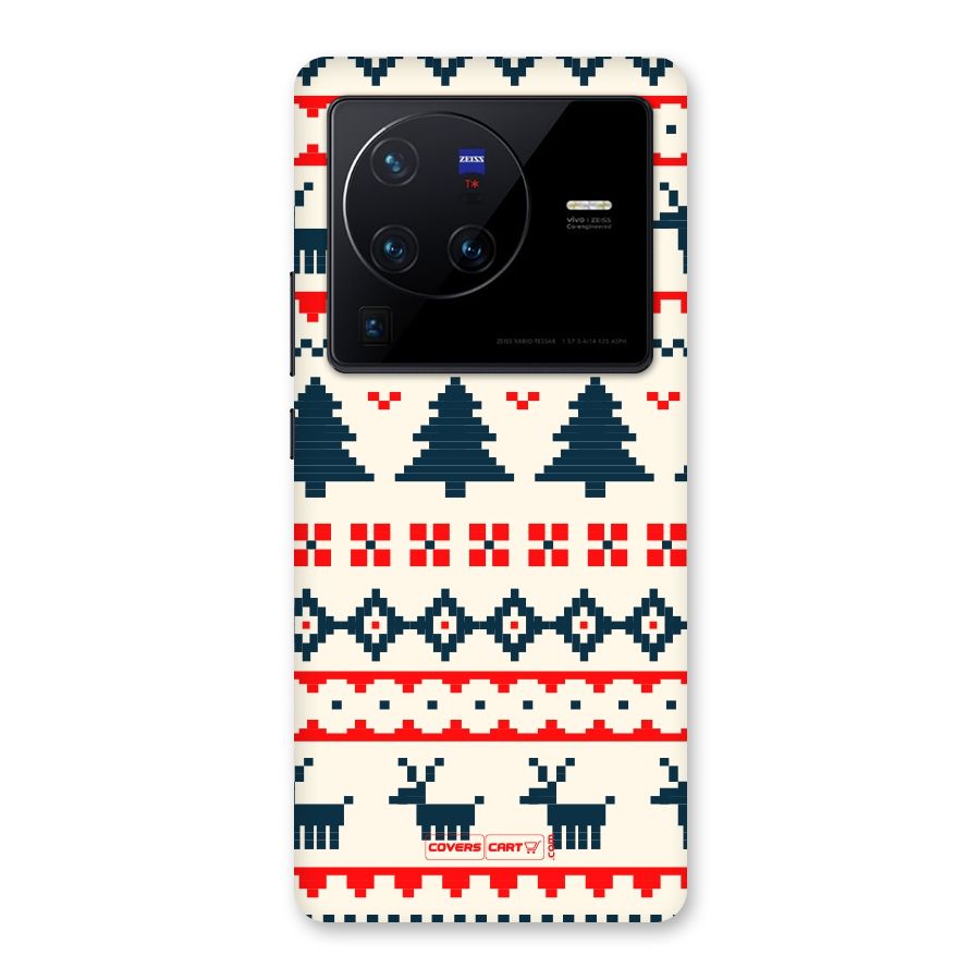 Christmas Design Pattern Back Case for Vivo X80 Pro