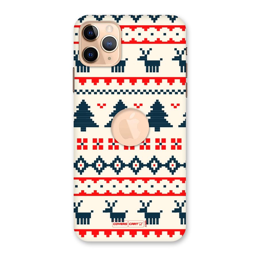 Christmas Design Pattern Back Case for iPhone 11 Pro Max Logo Cut