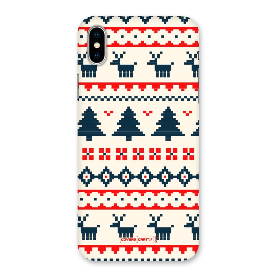 Christmas Design Pattern Back Case for iPhone XS