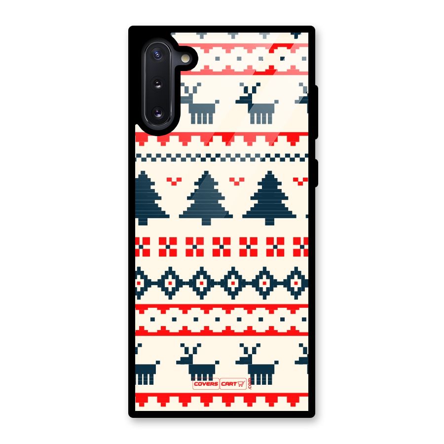 Christmas Design Pattern Glass Back Case for Galaxy Note 10