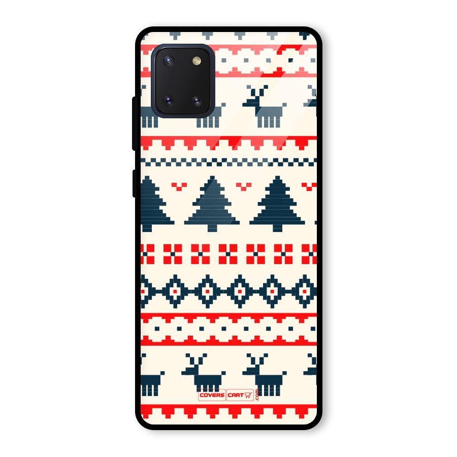 Christmas Design Pattern Glass Back Case for Galaxy Note 10 Lite