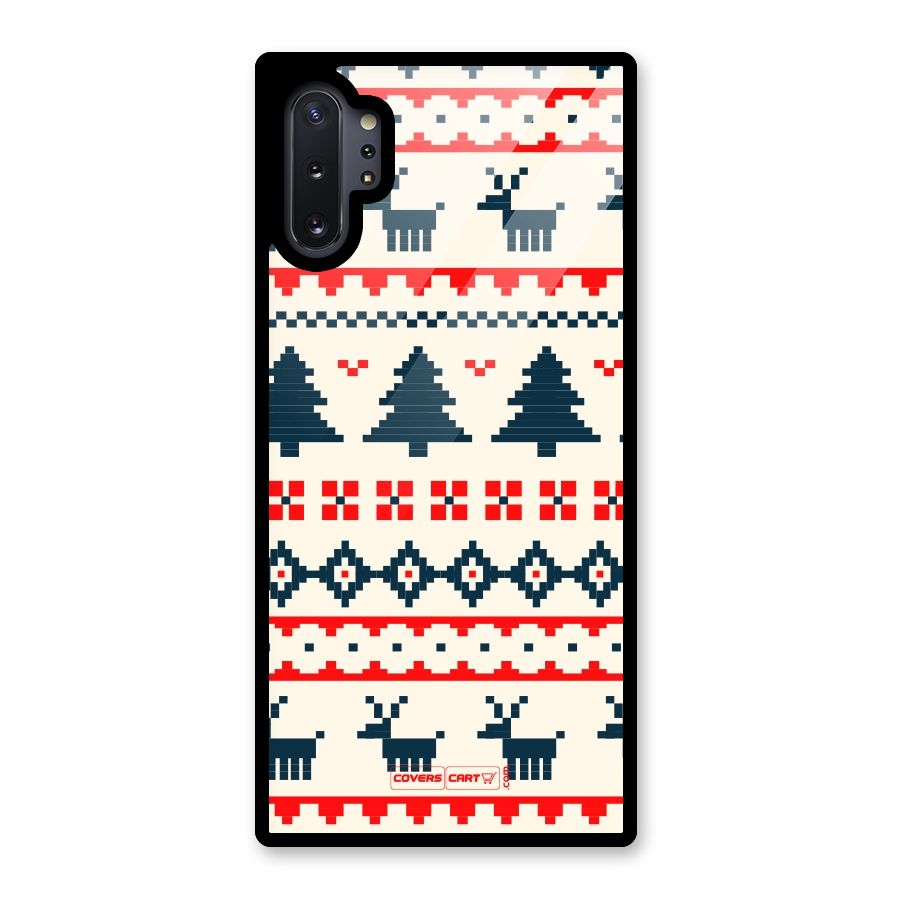 Christmas Design Pattern Glass Back Case for Galaxy Note 10 Plus