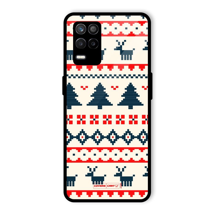 Christmas Design Pattern Glass Back Case for Realme 9 5G