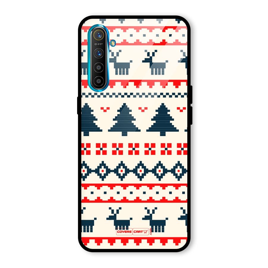 Christmas Design Pattern Glass Back Case for Realme X2