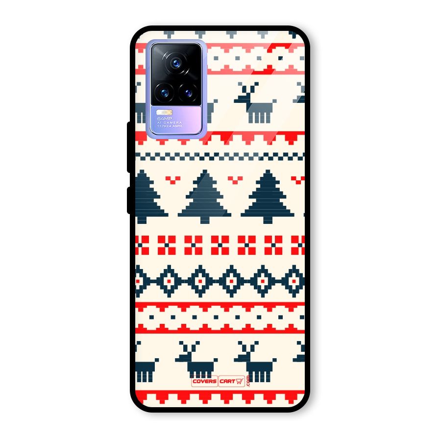 Christmas Design Pattern Glass Back Case for Vivo Y73