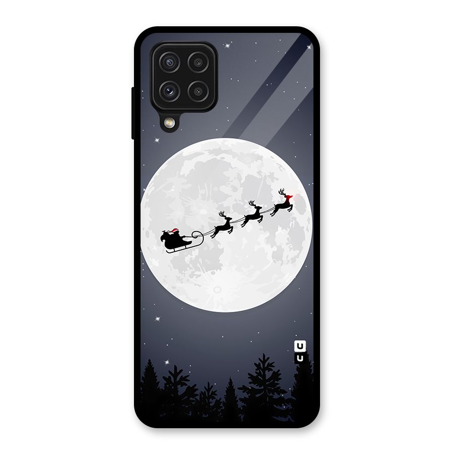 Christmas Nightsky Glass Back Case for Galaxy A22 4G