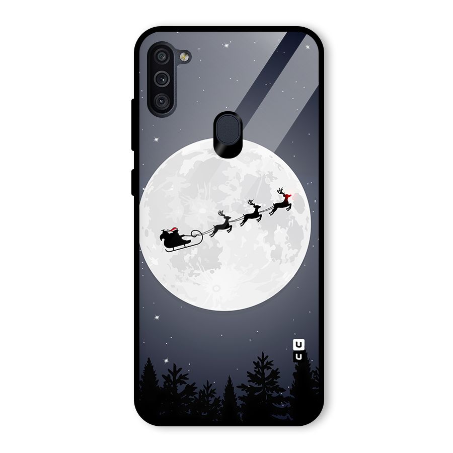 Christmas Nightsky Glass Back Case for Galaxy M11
