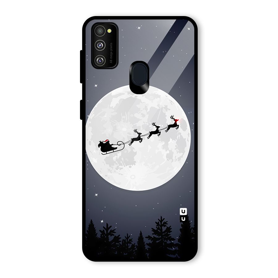 Christmas Nightsky Glass Back Case for Galaxy M21