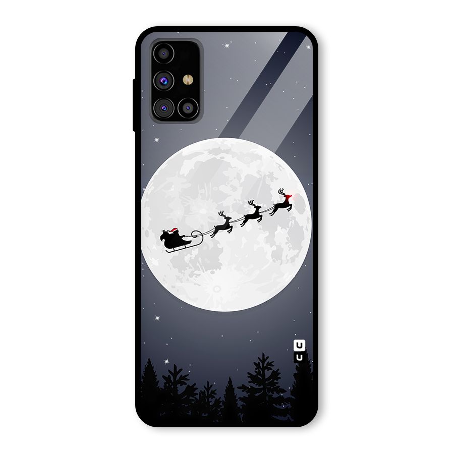 Christmas Nightsky Glass Back Case for Galaxy M31s