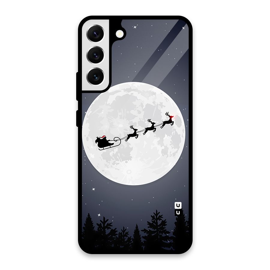 Christmas Nightsky Glass Back Case for Galaxy S22 Plus 5G