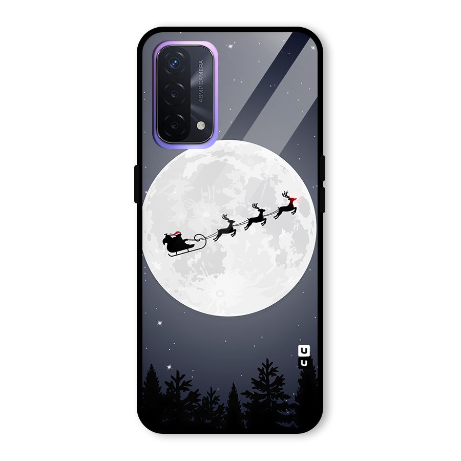 Christmas Nightsky Glass Back Case for Oppo A74 5G