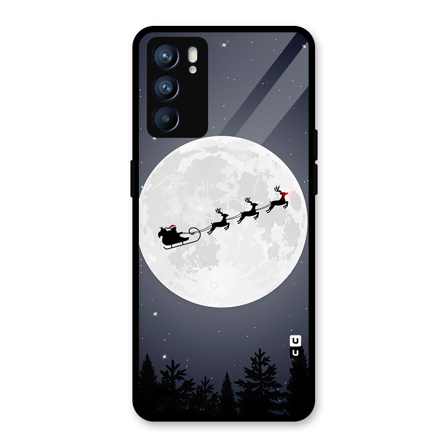 Christmas Nightsky Glass Back Case for Oppo Reno6 5G