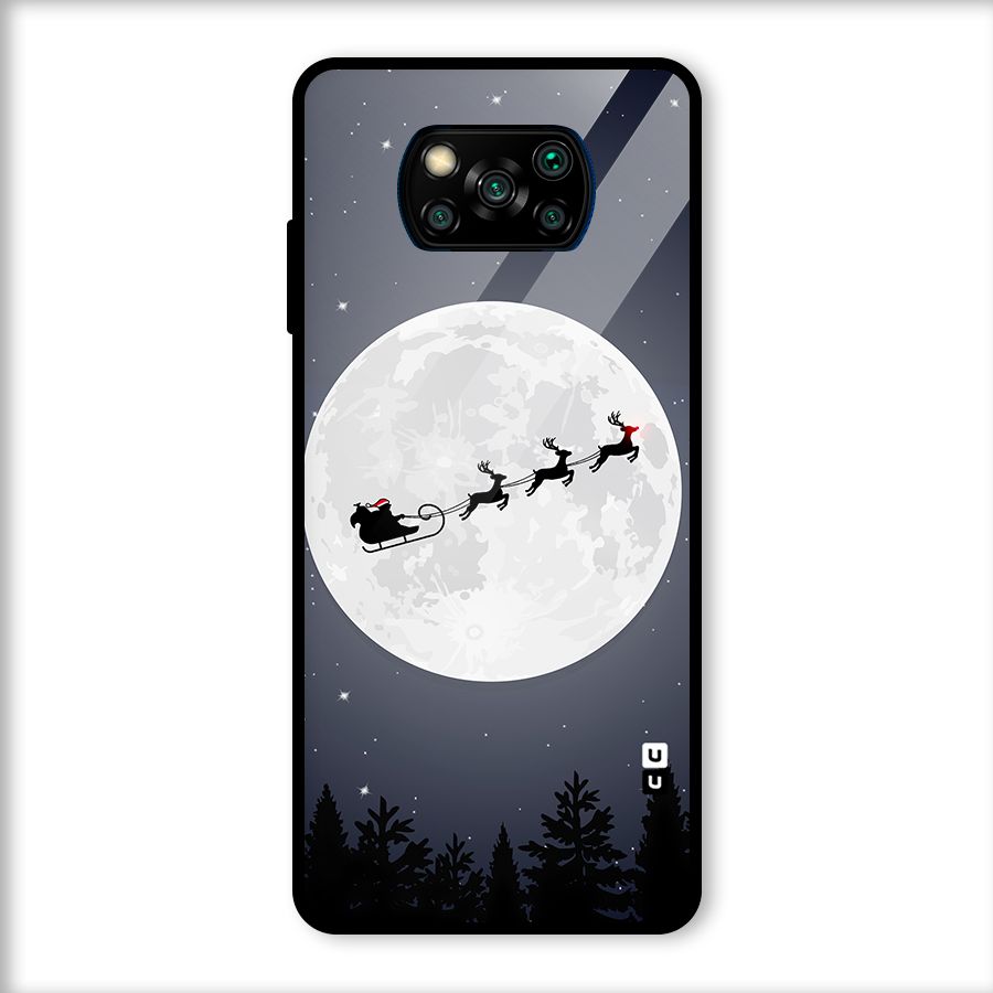 Christmas Nightsky Glass Back Case for Poco X3