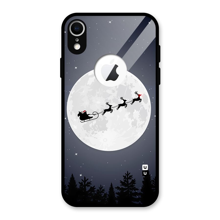 Christmas Nightsky Glass Back Case for iPhone XR Logo Cut