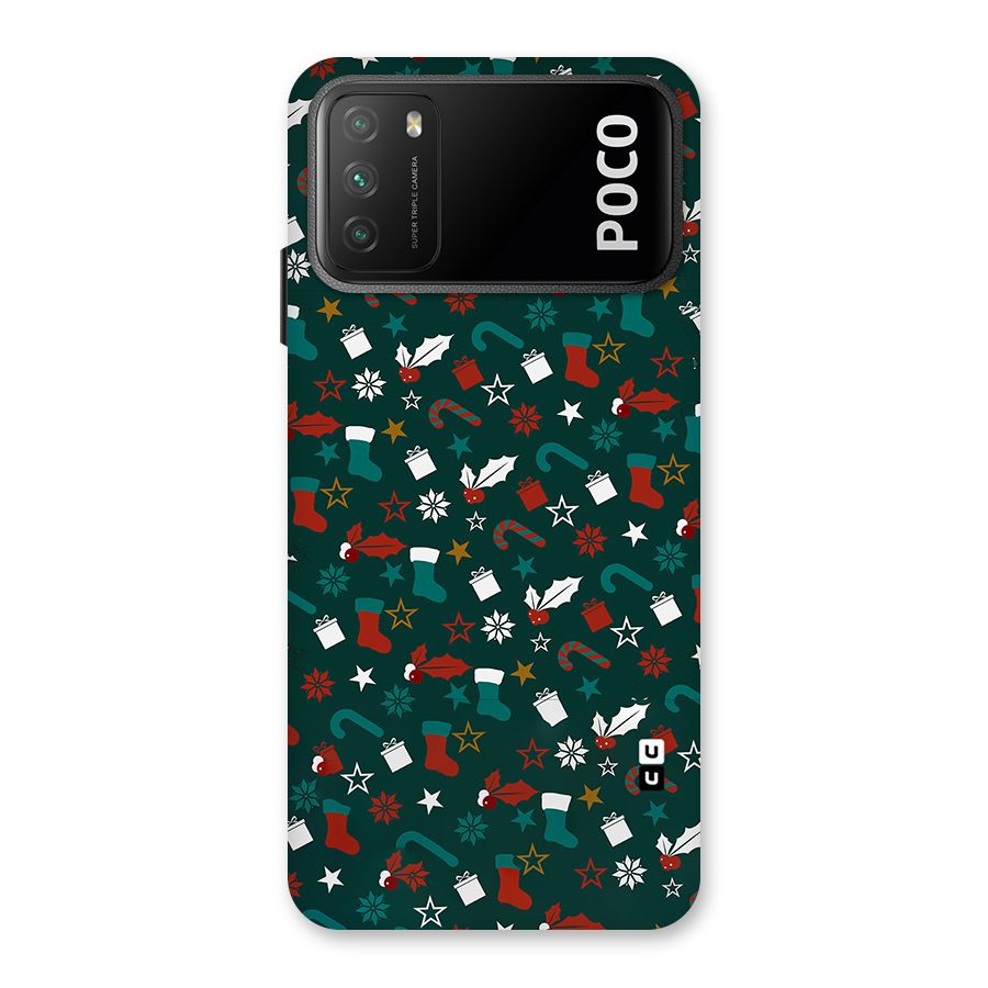 Christmas Pattern Design Back Case for Poco M3